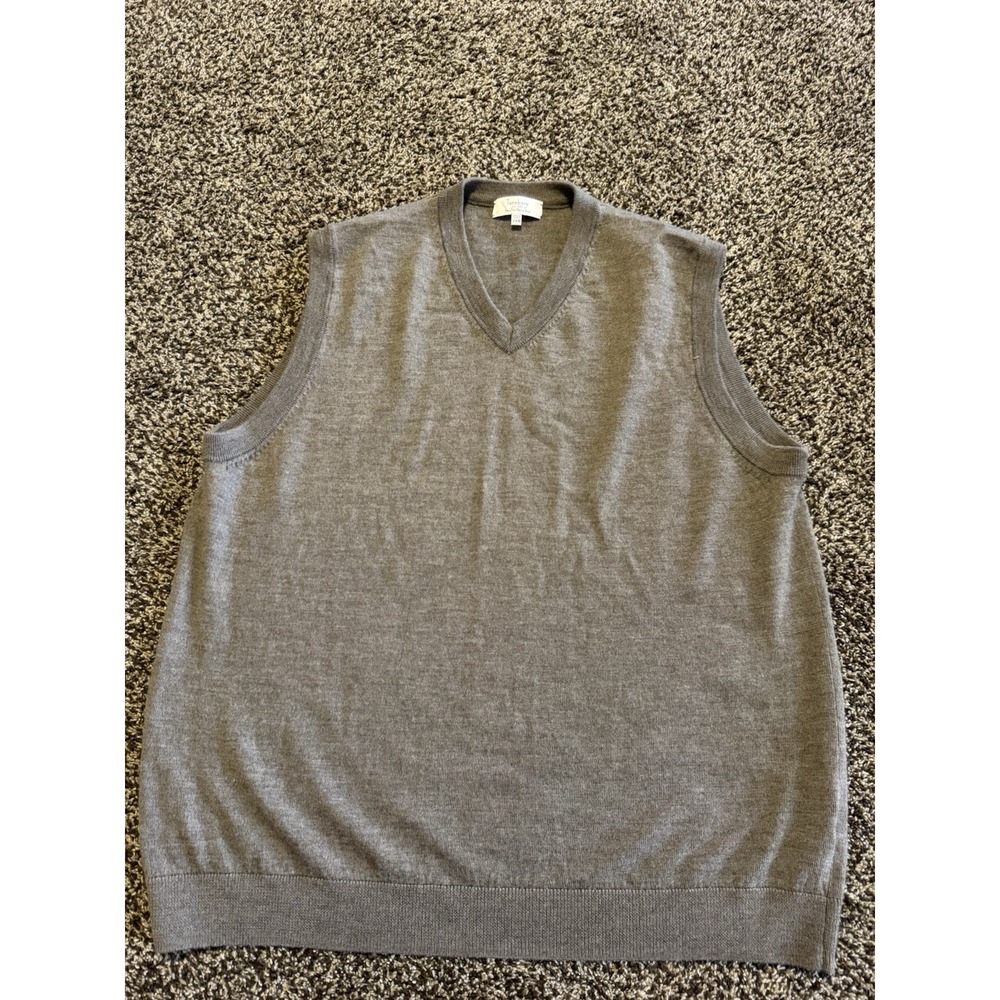 Turnbury Men's 2XB Big & Tall Gray Extra Fine Merino Wool